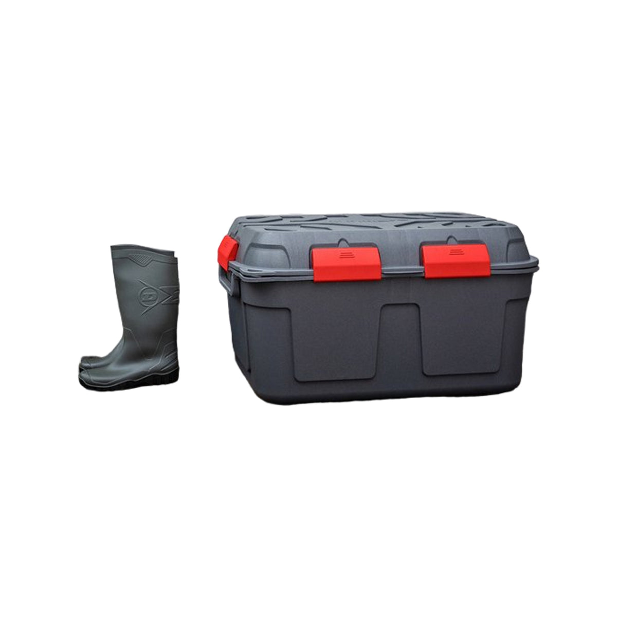 Sunware Q-line waterdichte opbergbox 130L antraciet rood