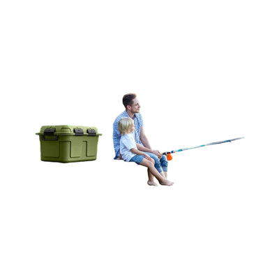 Sunware Q-line waterdichte opbergbox 130L groen zwart