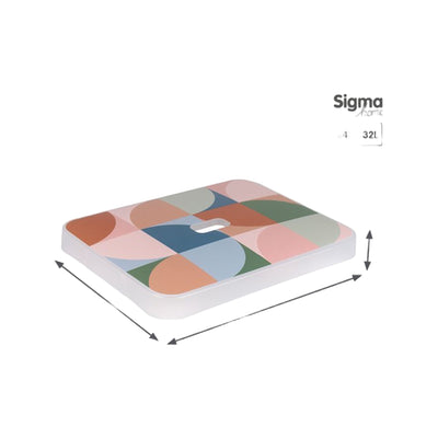 Sunware Sigma home deksel decor terra - opbergbox 24L en 32L