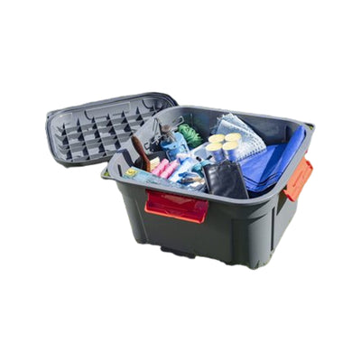 Sunware Q-line waterdichte opbergbox 90L antraciet rood