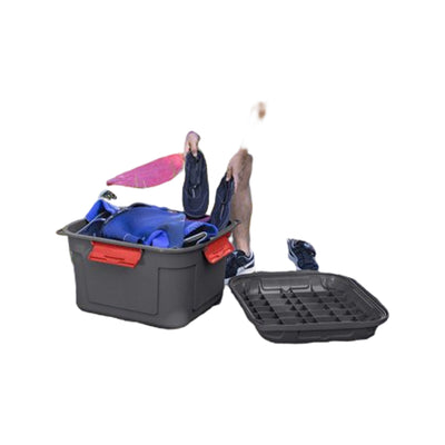 Sunware Q-line waterdichte opbergbox 90L antraciet rood