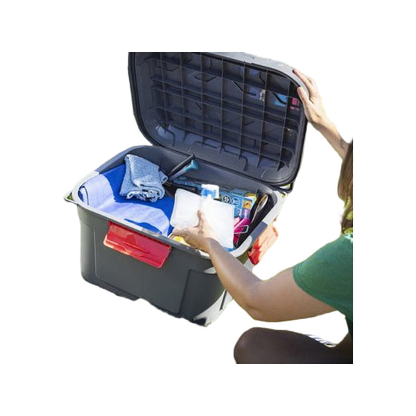 Sunware Q-line waterdichte opbergbox 90L antraciet rood