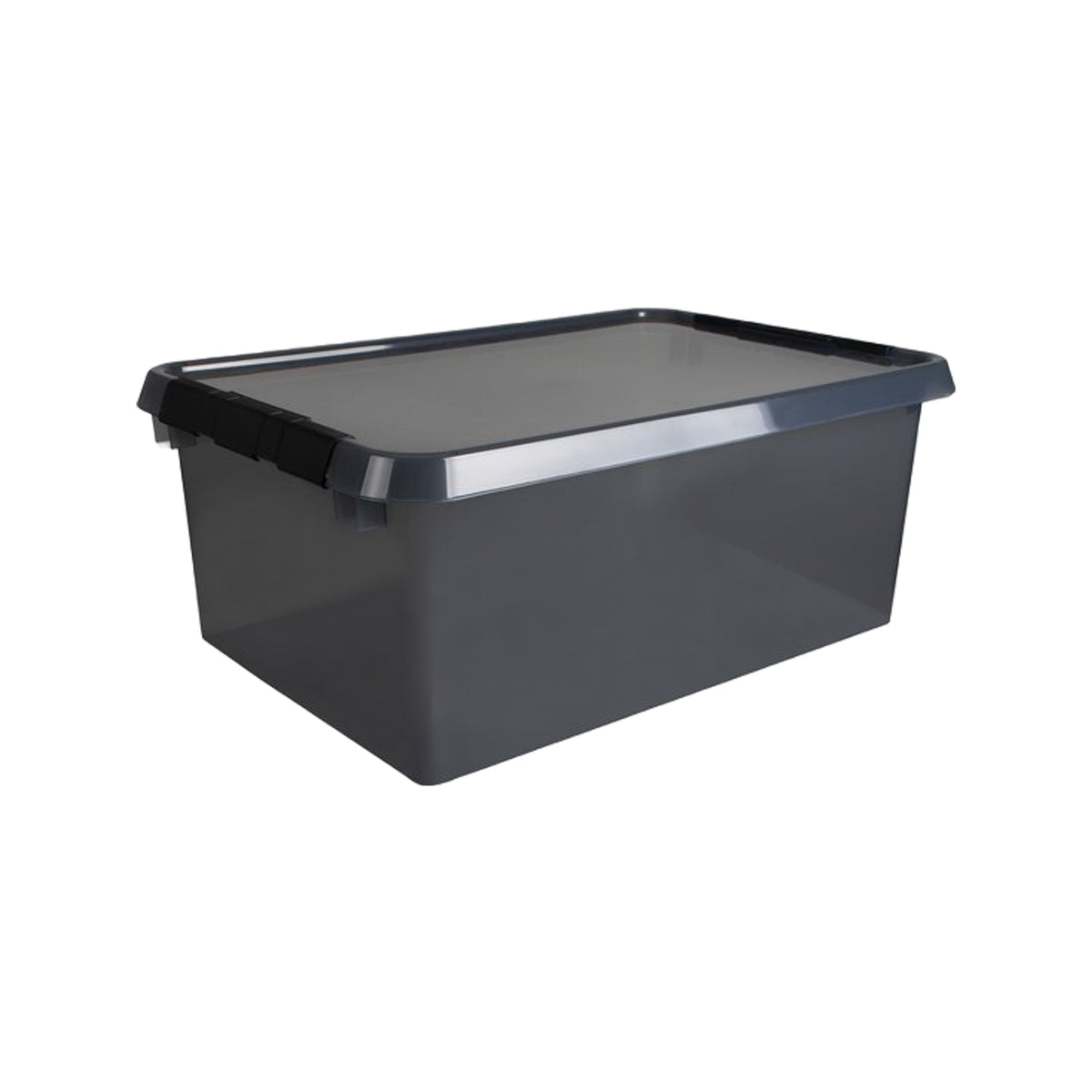 Sunware Comfort line opbergbox 45L transparant grijs - zwart