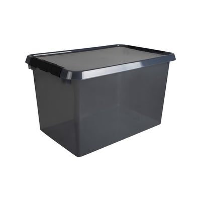 Sunware Comfort line opbergbox 62L transparant grijs - zwart