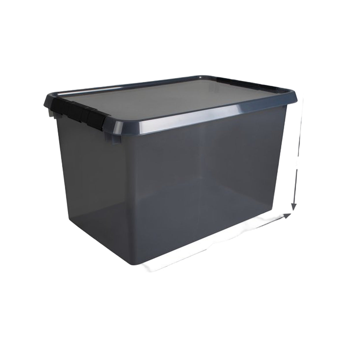 Sunware Comfort line opbergbox 62L transparant grijs - zwart