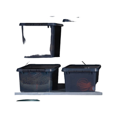 Sunware Comfort line opbergbox 62L transparant grijs - zwart