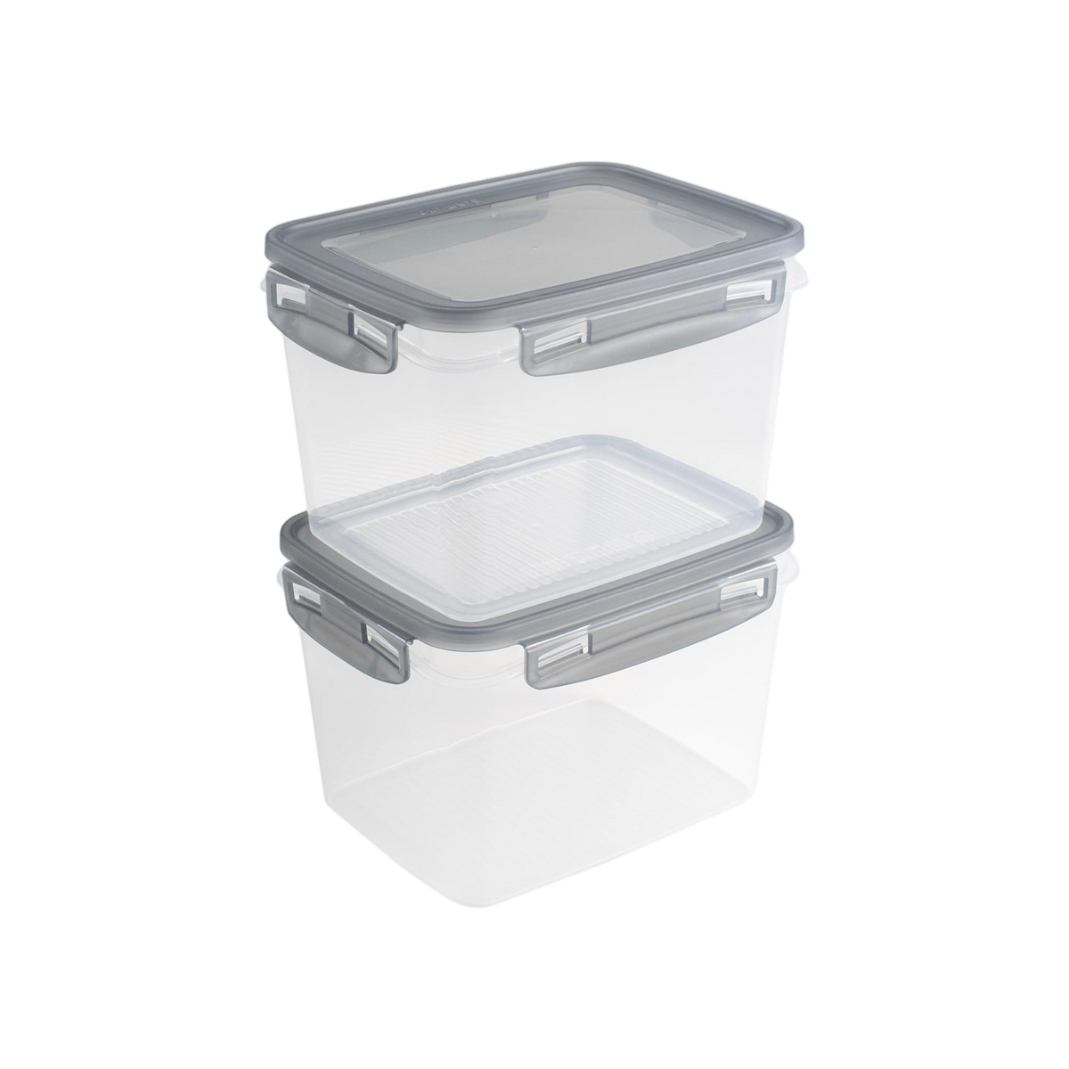 Sunware Club Cuisine diepvriesdozenset met clips set van 2 1,9L transparant grijs