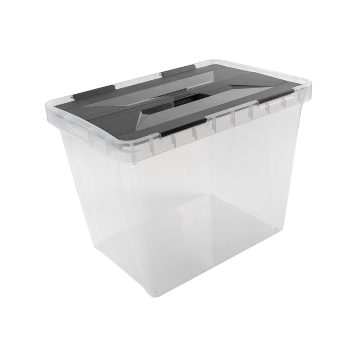 Sunware Onyx opbergbox 25L transparant antraciet
