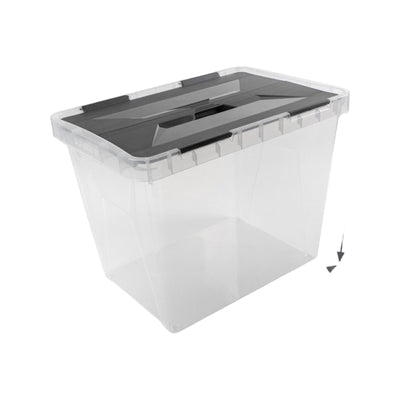 Sunware Onyx opbergbox 25L transparant antraciet