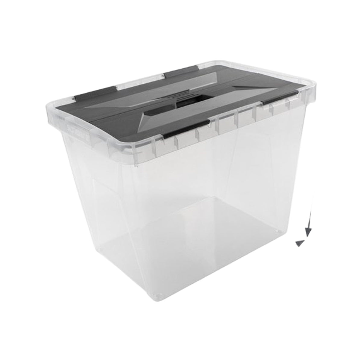 Sunware Onyx opbergbox 25L transparant antraciet