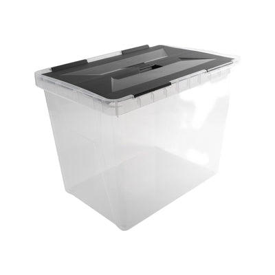 Sunware Onyx opbergbox 40L transparant antraciet