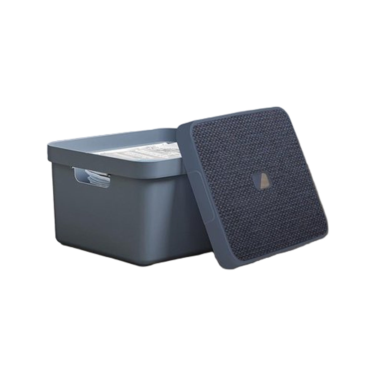 Sunware Sigma home deksel stof donkerblauw - opbergbox 24L en 32L