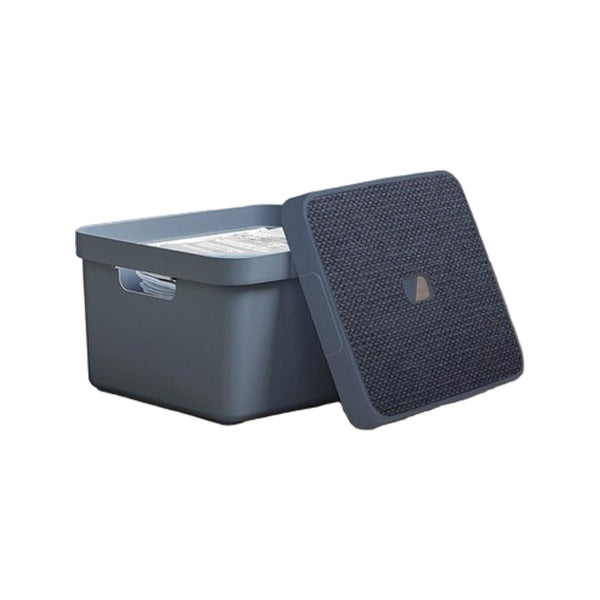 Sunware Sigma home deksel stof donkerblauw - opbergbox 24L en 32L