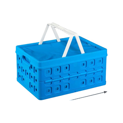 Sunware Square vouwkrat met handgreep 32L blauw