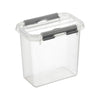 Sunware Q-line opbergbox 1,1L transparant metaal