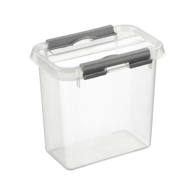 Sunware Q-line opbergbox 1,1L transparant metaal