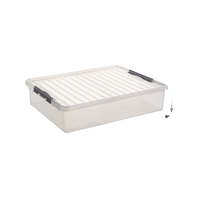 Sunware Q-line opbergbox 60L transparant metaal