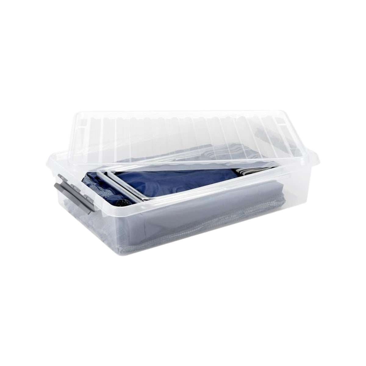 Sunware Q-line opbergbox 60L transparant metaal