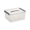 Sunware Q-line opbergbox 15L transparant metaal