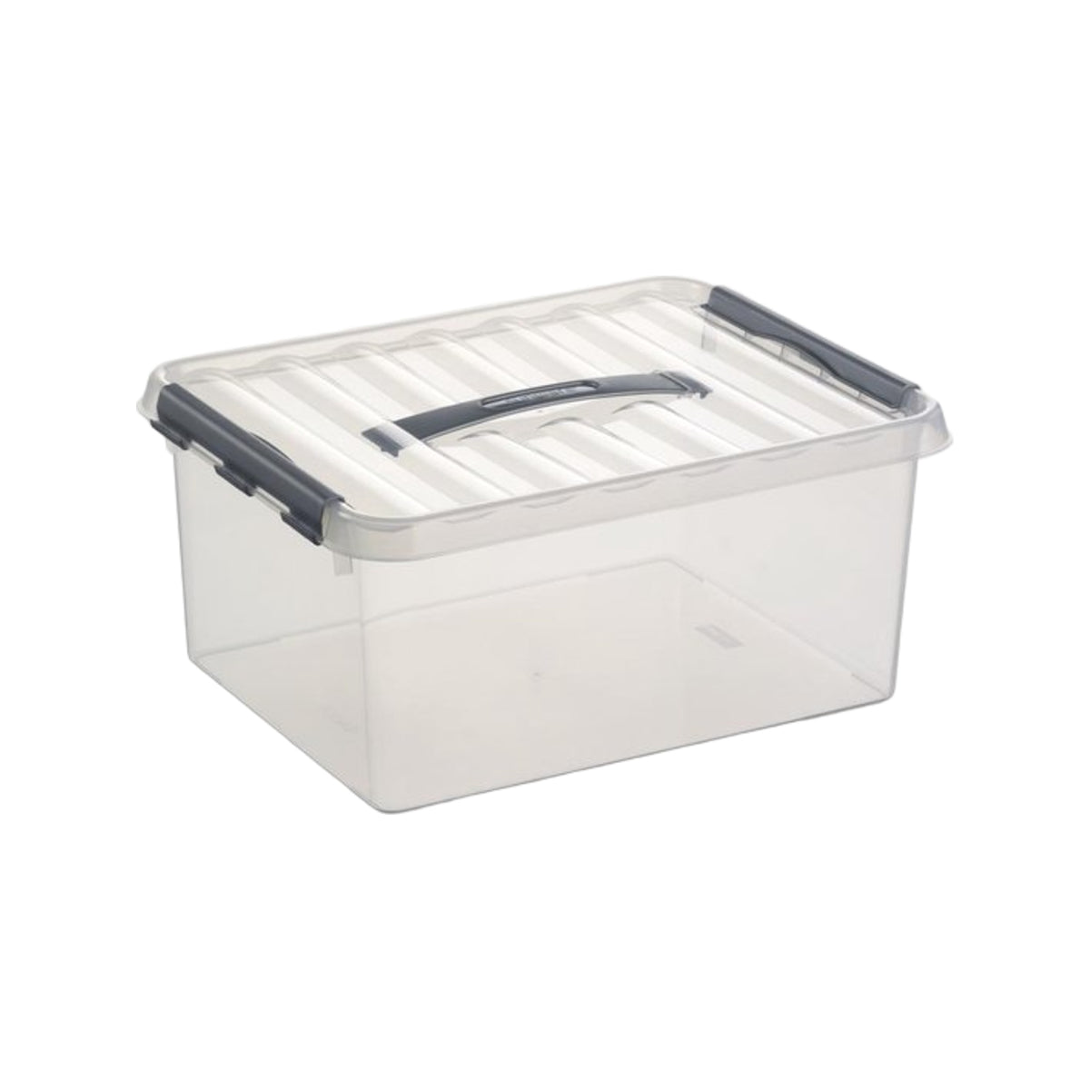 Sunware Q-line opbergbox 15L transparant metaal