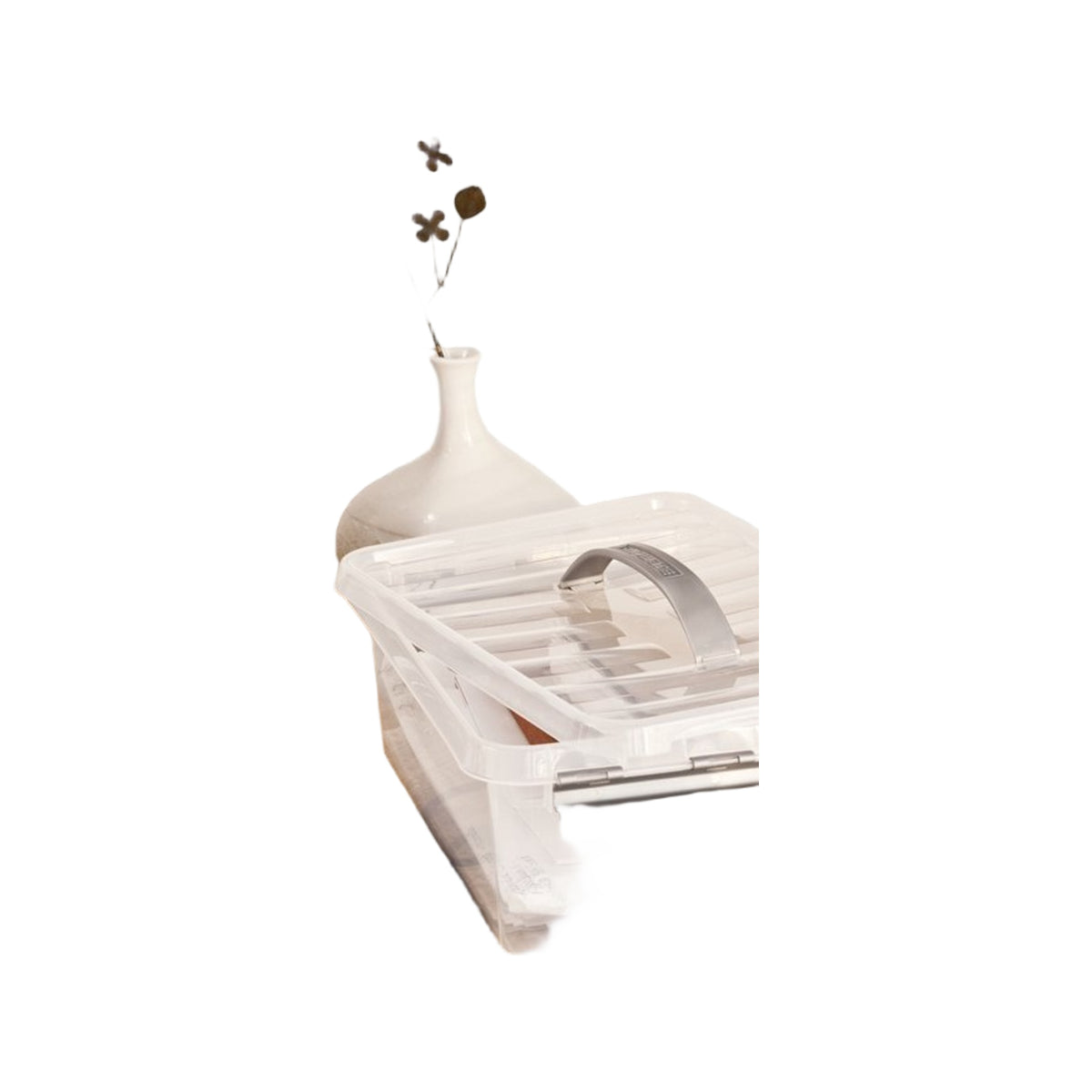 Sunware Q-line opbergbox 15L transparant metaal