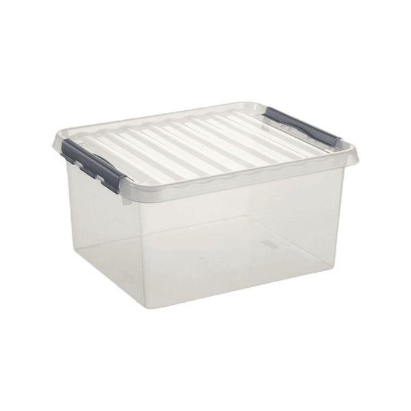 Sunware Q-line opbergbox 15L transparant metaal