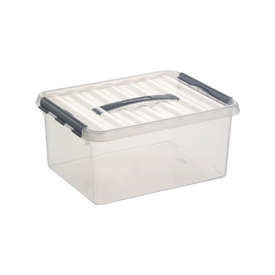 Sunware Q-line opbergbox 15L transparant metaal