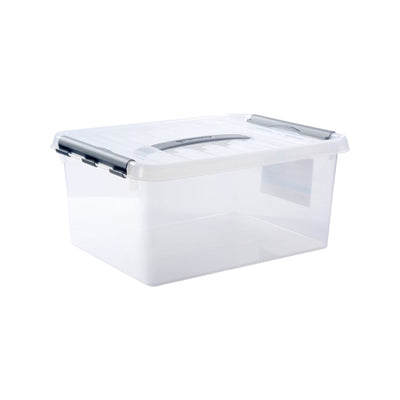 Sunware Q-line opbergbox 15L transparant metaal