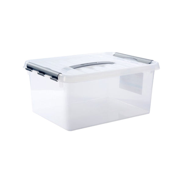 Sunware Q-line opbergbox 15L transparant metaal