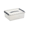 Sunware Q-line opbergbox 12L transparant metaal