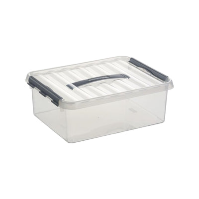 Sunware Q-line opbergbox 12L transparant metaal