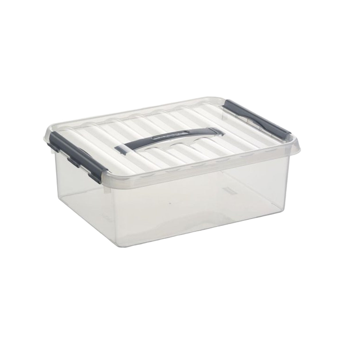 Sunware Q-line opbergbox 12L transparant metaal