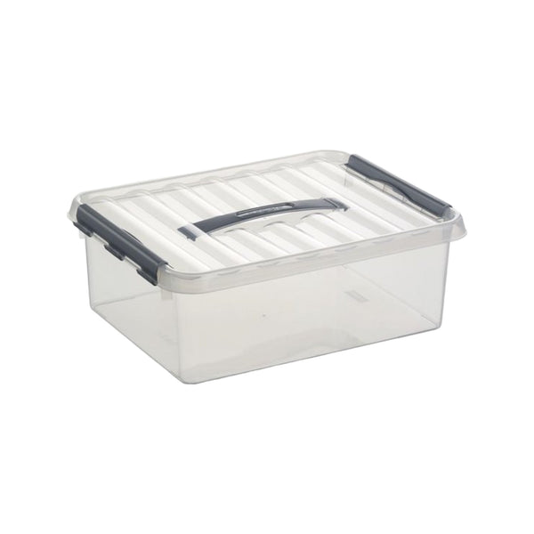 Sunware Q-line opbergbox 12L transparant metaal