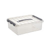Sunware Q-line opbergbox 10L transparant metaal