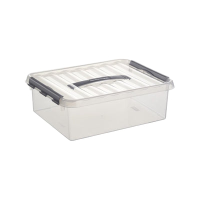 Sunware Q-line opbergbox 10L transparant metaal