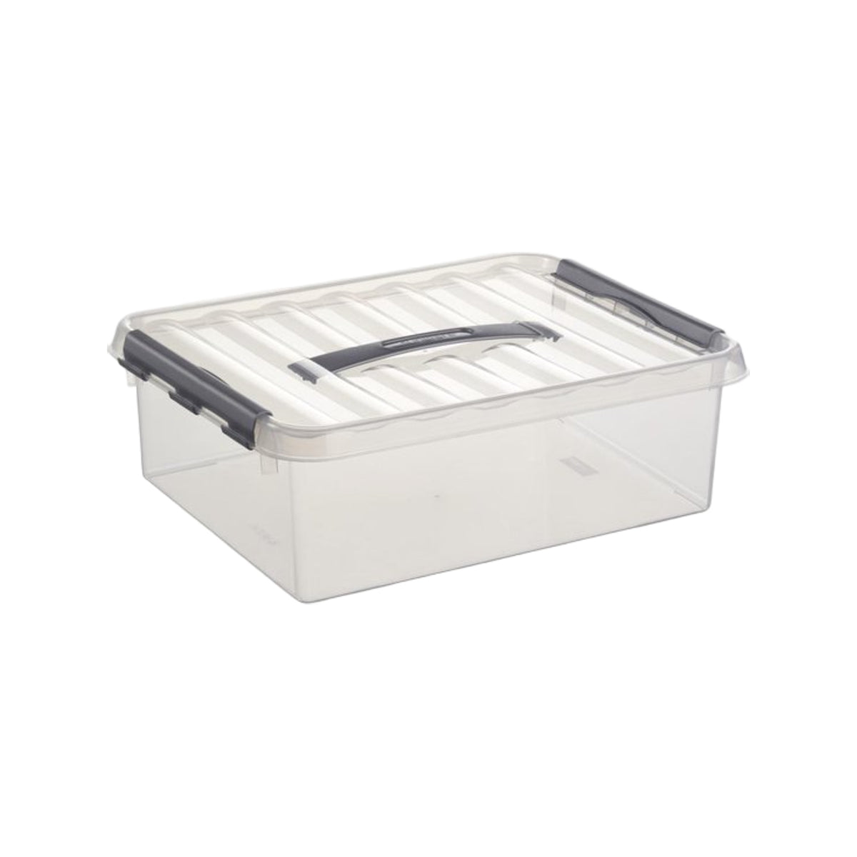 Sunware Q-line opbergbox 10L transparant metaal