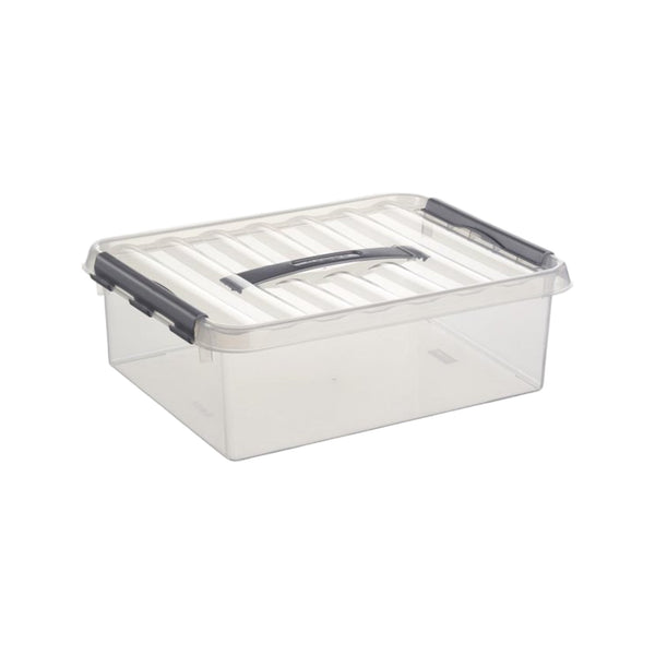 Sunware Q-line opbergbox 10L transparant metaal
