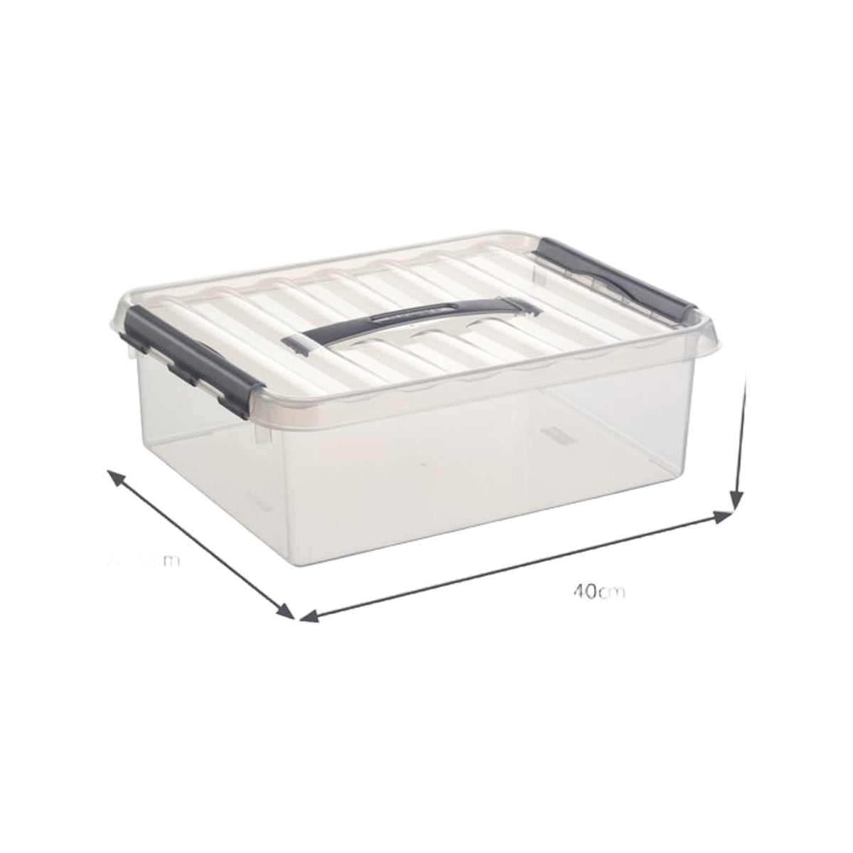 Sunware Q-line opbergbox 10L transparant metaal