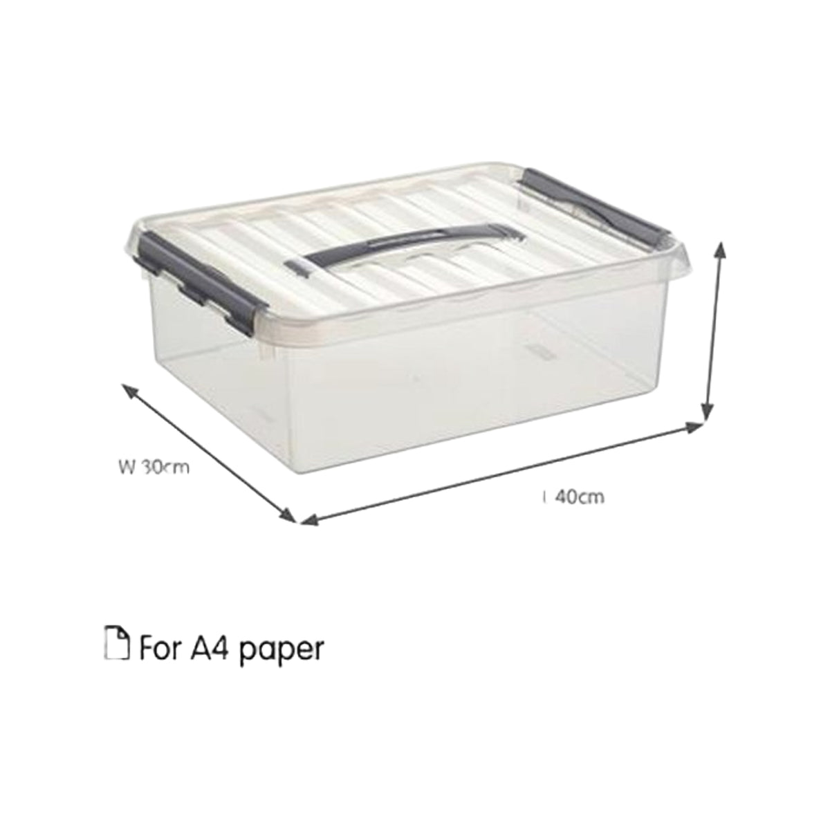Sunware Q-line opbergbox 10L transparant metaal
