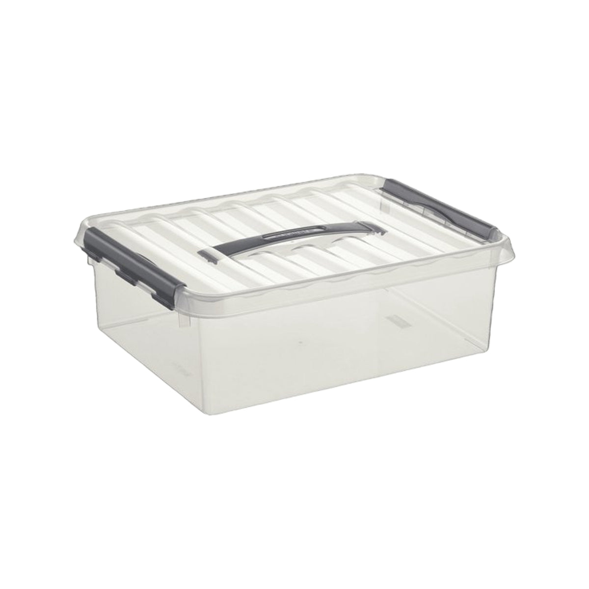 Sunware Q-line opbergbox 10L transparant metaal