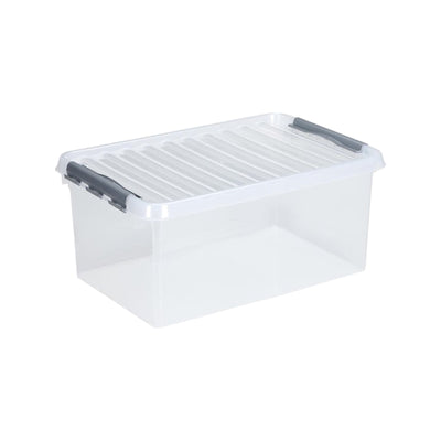 Sunware Q-line opbergbox 45L transparant metaal