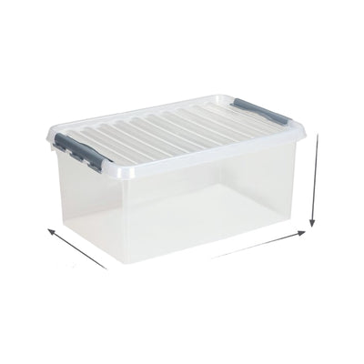 Sunware Q-line opbergbox 45L transparant metaal