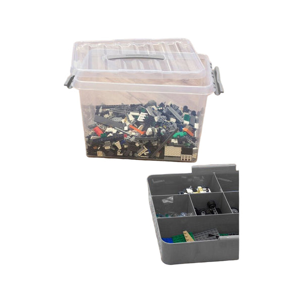 Sunware Q-line opbergbox met inzet 22L transparant metaal