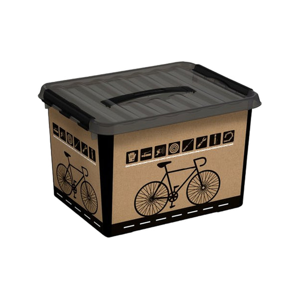 Q-line fietsbox met inzet 22L zwart400 x 300 x 260 mm