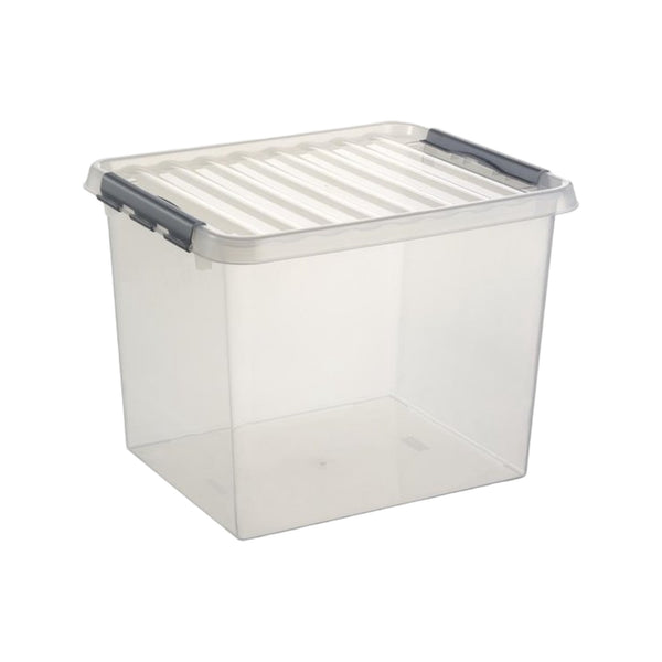 Sunware Q-line opbergbox 52L transparant metaal
