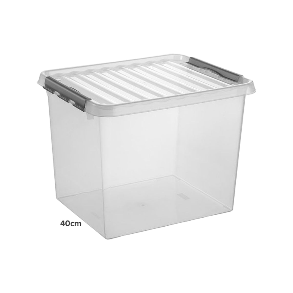 Sunware Q-line opbergbox 52L transparant metaal