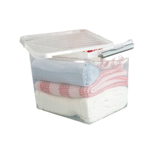 Sunware Q-line opbergbox 52L transparant metaal