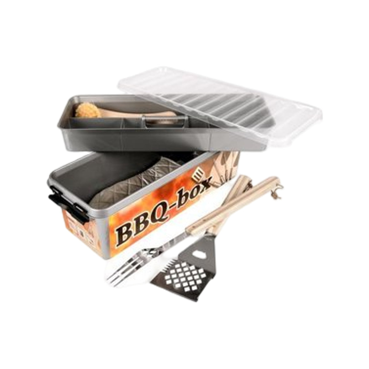 Sunware Q-line bbq box met inzet 9,5L metaal zwart