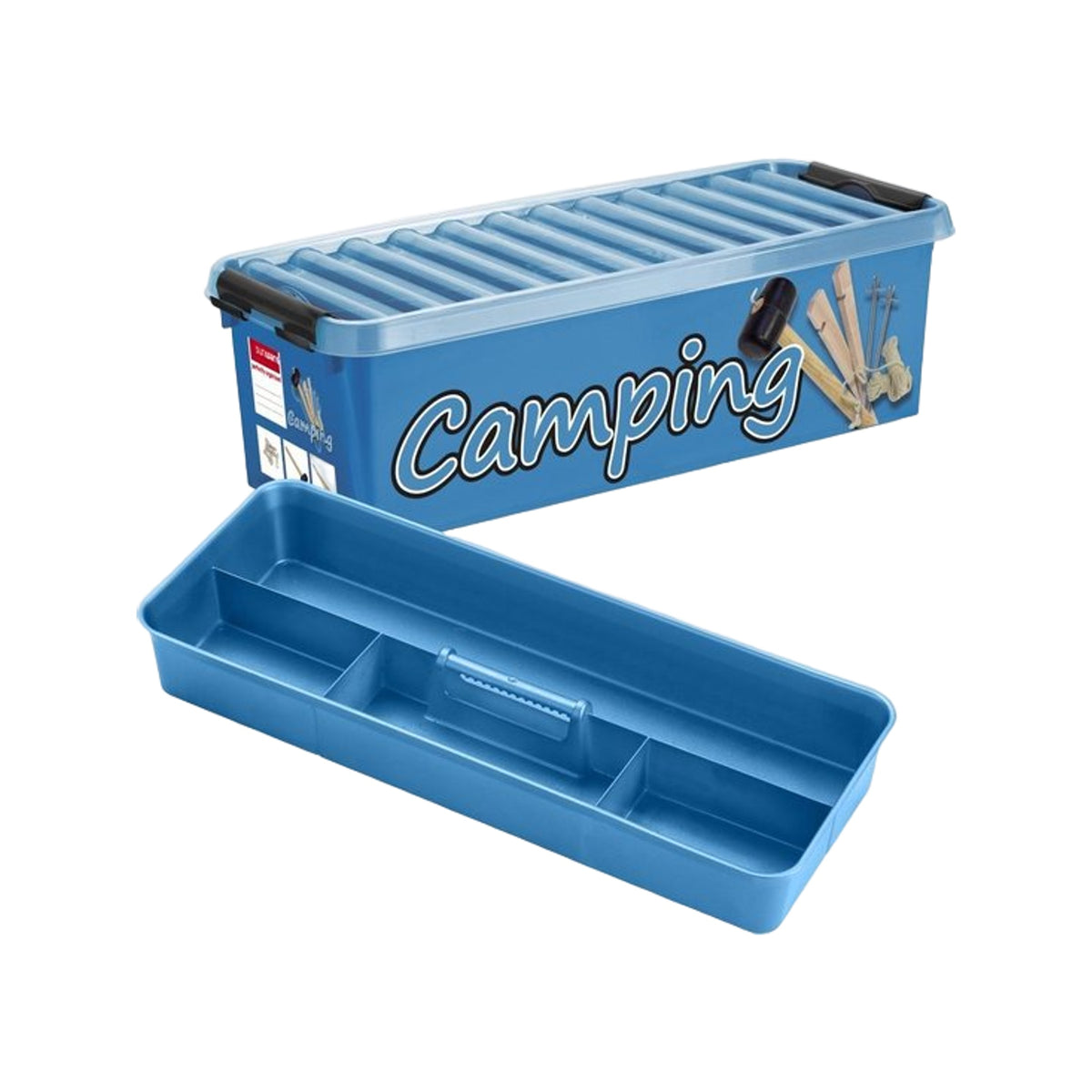Sunware Q-line camping box met inzet 9,5L blauw zwart