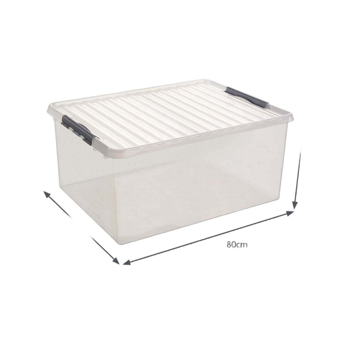 Sunware Q-line opbergbox 120L transparant metaal